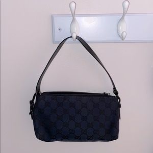 Gucci AUTHENTIC black mini pochette handbag